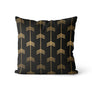 Coussin Chevrons couleur noir et or