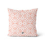 Coussin Effet dentelle corail