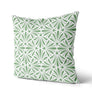 Coussin Effet dentelle vert et blanc