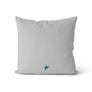Coussin Seize every minute and make it count couleur gris et sarcelle