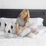 Coussin Effet tricot couleur blanc