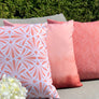 Coussin Petits chevrons corail