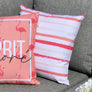 Coussin Rayures corail