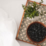 Drap plat Venus en tissu soyeux avec petite rayure par Otelia Maison