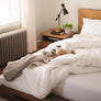 Drap contour blanc rayé 300 fils par Otelia Maison