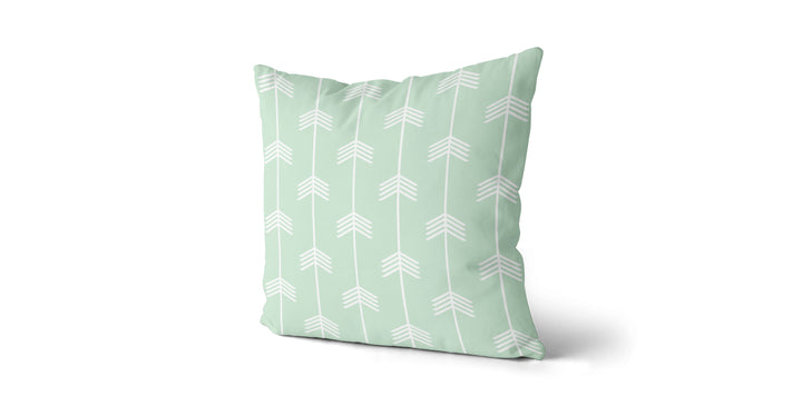 Coussin Chevrons couleur vert menthe