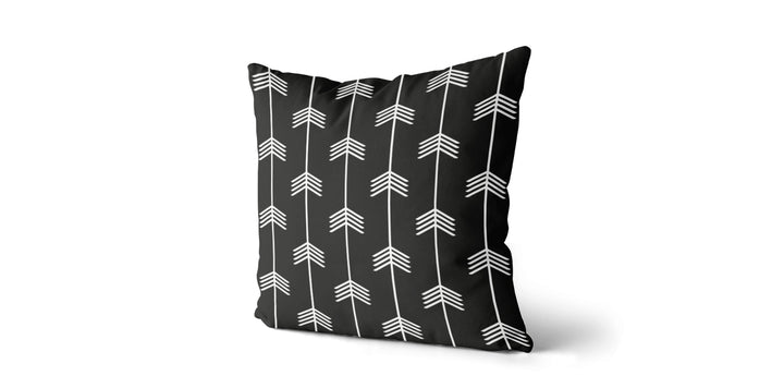 Coussin Chevrons couleur noir et blanc