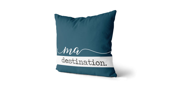 Coussin Ma destination couleur sarcelle