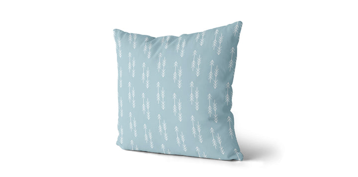 Coussin Flèches couleur bleu ciel