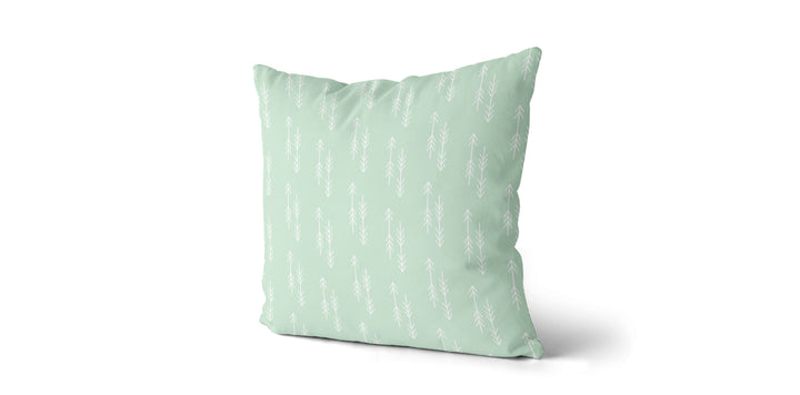 Coussin Flèches couleur vert menthe