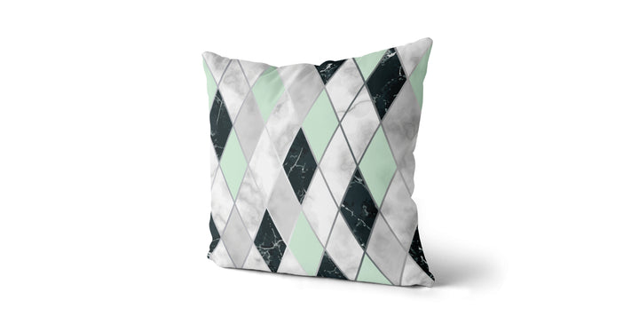 Coussin Losanges couleur vert menthe