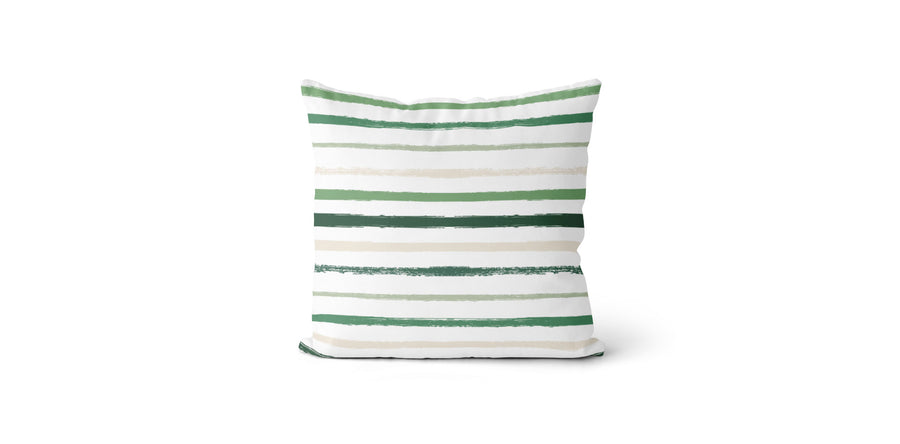 Coussin Rayures vert