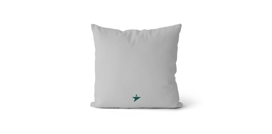 Coussin Seize every minute and make it count couleur gris et vert manan