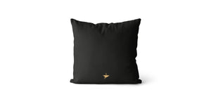 Coussin Seize every minute and make it count couleur noir et or