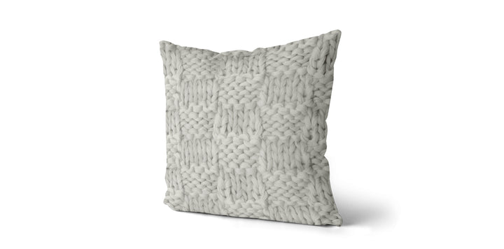 Coussin Effet tricot couleur beige