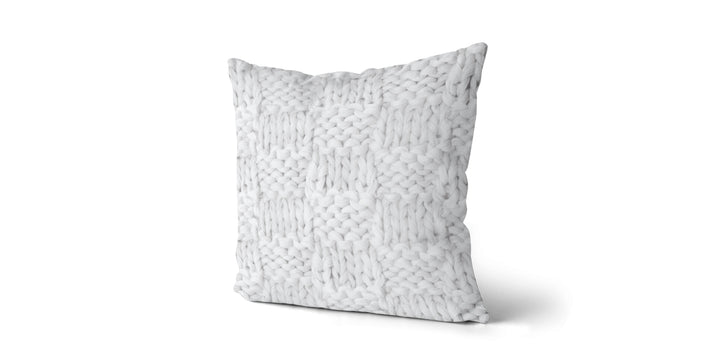 Coussin Effet tricot couleur blanc