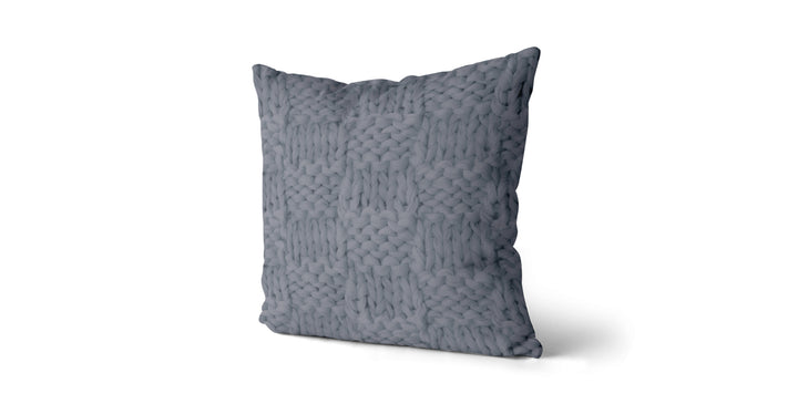 Coussin Effet tricot couleur gris foncé