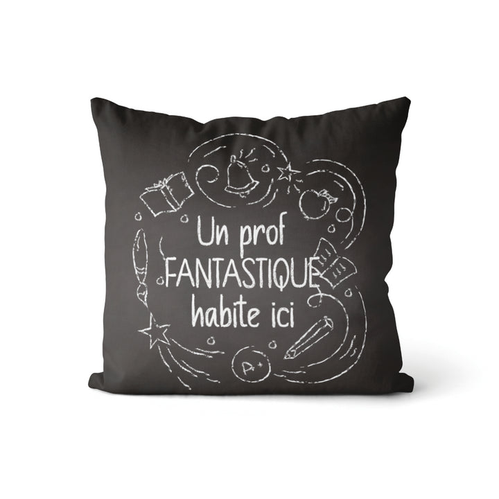 Coussin Un prof Fantastique (v.m) - Craie